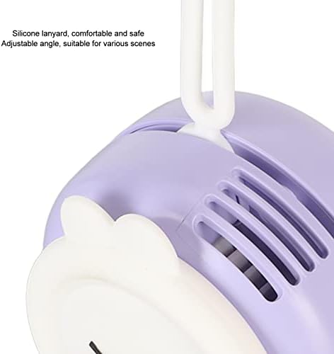 Ventilador de colar, ABS Silicone Fan Fan de pescoço 800mAh Mãos de mão livre estilo desenho animado USB Charge for Travel