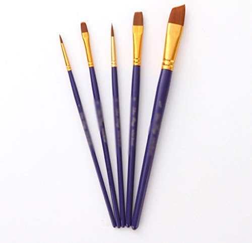 Lmmddp 5pcs/lot watercolor pintbrush conjunto de madeira alça de nylon pincel caneta profissional pintura de pintura de desenho de desenho de suprimentos de arte de arte