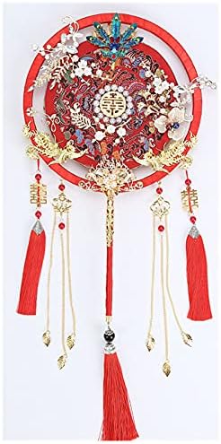 Albert Double Circle Group Fan Double Bride Xiuhe Hanfu Hand segurando uma flor Antiga ventilador de casamento de vento