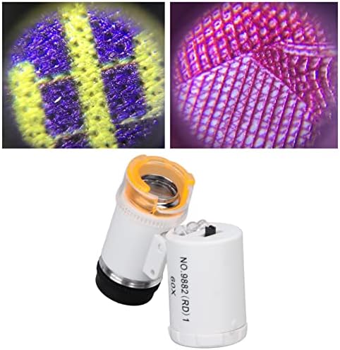 Jóias Identifique o microscópio, mini -microscópio Linfiadora leve LED ergonômica LED Mutifuncional com bolsa de armazenamento
