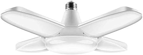 Luz de garagem LED deformável Dryudju 80/38W E26/E27 4 ângulo de lâmina Lâmpadas de teto ajustável Lâmpada industrial para economia de energia para oficina