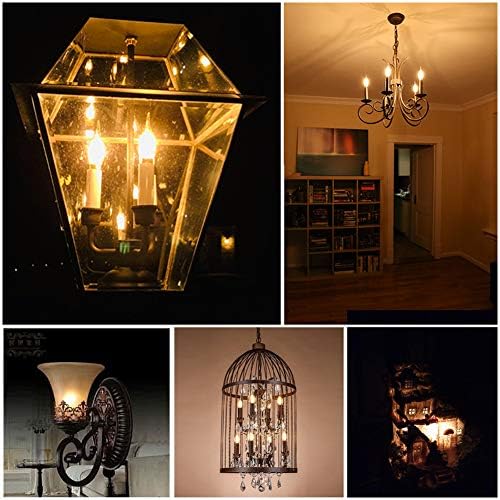 LED Vintage Candelabra Bulbs Night Lights E12 C22T Edison Velas Bulbos Filamento Filamento Flama 7 Watt equivalente LED LIDRELIER BULBS