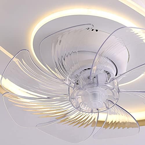 Iluminação de ventilador inteligente de cata-medica para sala de estar de estar 360 ° Blades de rotação Direção de rotação Luz