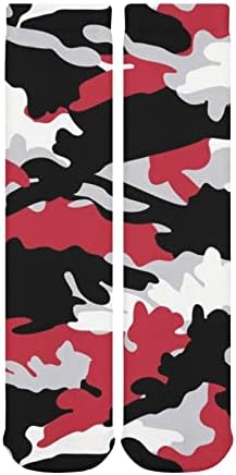 WeedKeyKat Red Camouflage Meias grossas Novidade impressão engraçada Graphic casual quente meias de tubo médio para inverno