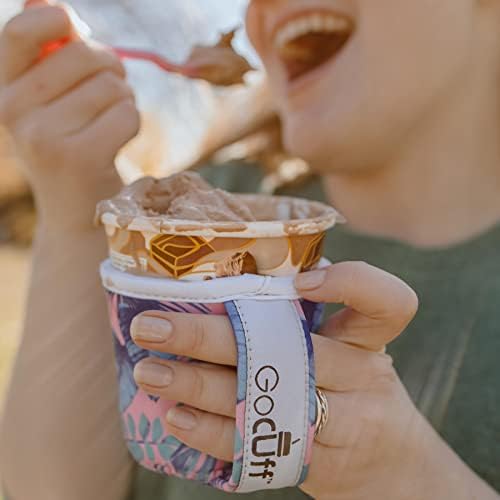 Gocuff Ice Cream Coozie Pint BUFF Reutilizável Antislip Neoprene Isulador de odor de pint Sleeve aconchegante com alça compatível