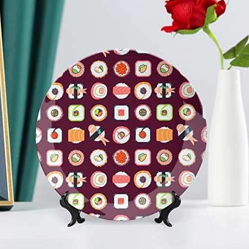 Padrão de sushi de sushi japonês Placa decorativa em cerâmica com exibição Presentes de casamento de aniversário de exibição