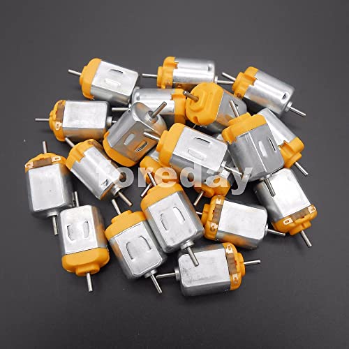 Davitu DC Motor - 100 PCs Small 100pcs 130 DC Two - Eixos 2 maneiras MOTOR MICRO MOTORES 11000 rpm 3V - 6V DIY 2mm HQ Amarelo*FD180X100