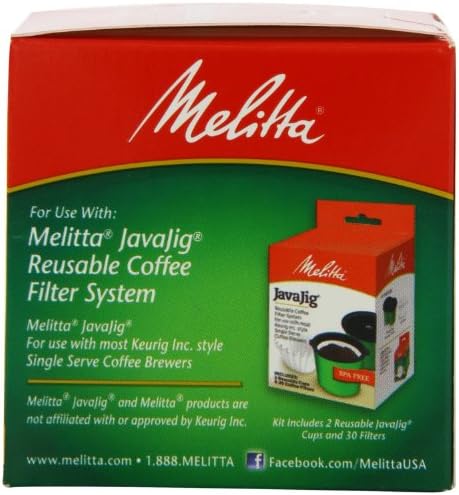Melitta 63229 Filtros de café de serviço único para Javajigtm 60 contagem