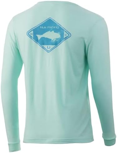 Tee de bolso masculino de Huk | Camiseta de pesca de mangas compridas