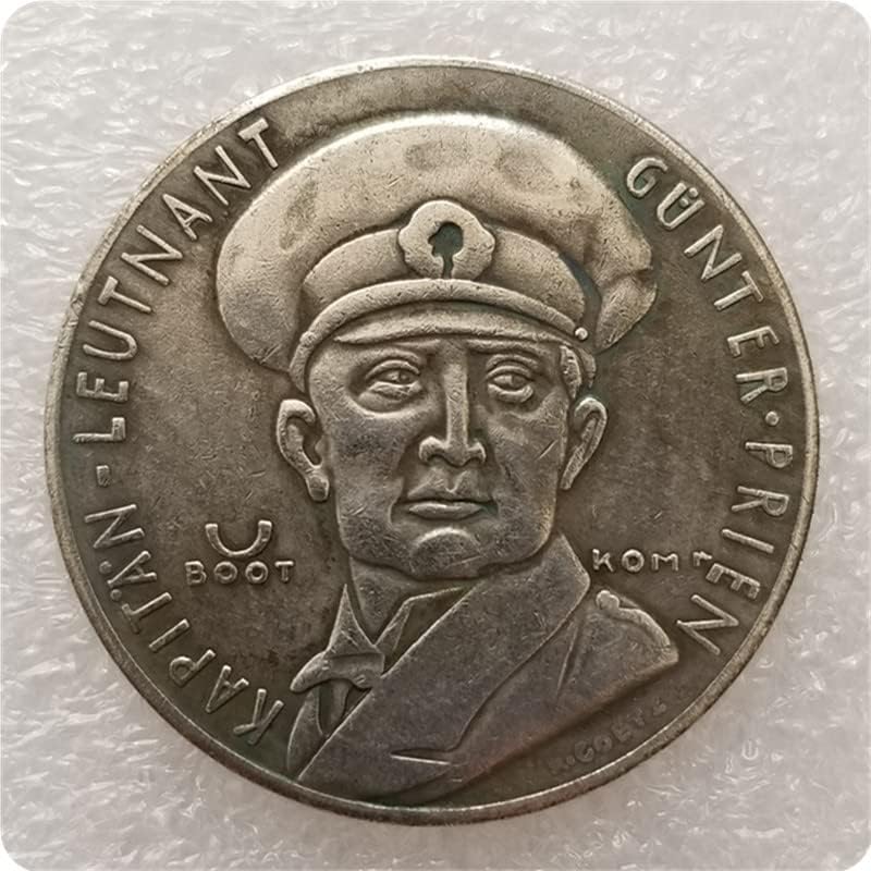 Artesanato antigo Moeda de prata alemã em dólares de prata