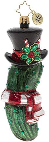 Christopher Radko, criado à mão, ornamento de Natal de vidro europeu, The Christmas Pickle
