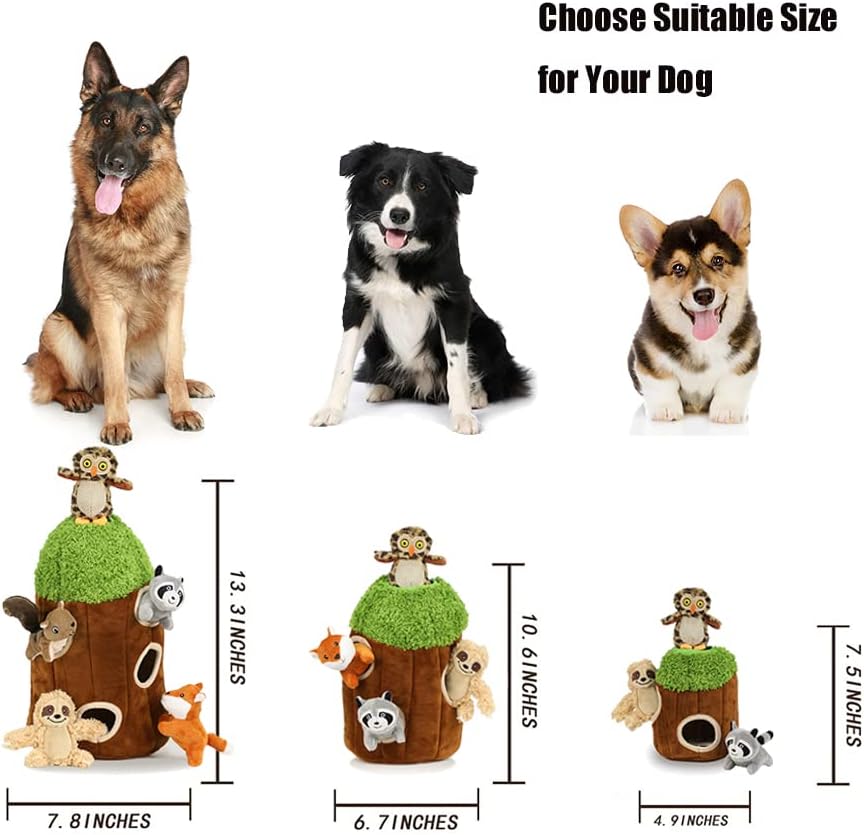Okegztoa esconde -se e procure brinquedos de cachorros de cachorro, pelúcia interativa de pelúcia, brinquedos de pelúcia para cães