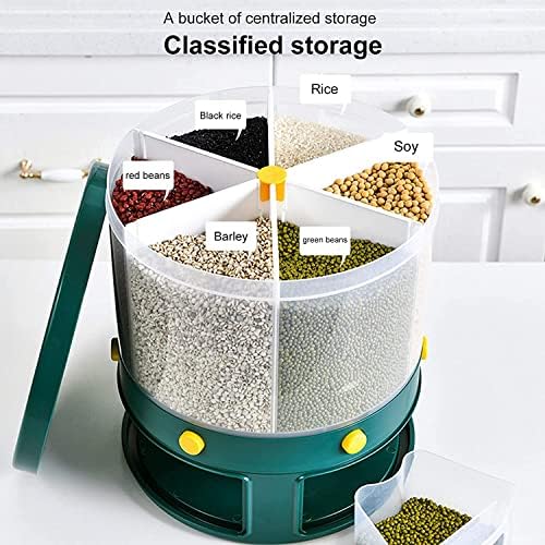 Contêiner de grãos JMYSD, dispensador de arroz, dispensador de alimentos rotativos de 360 ​​° com um cilindro com umidade