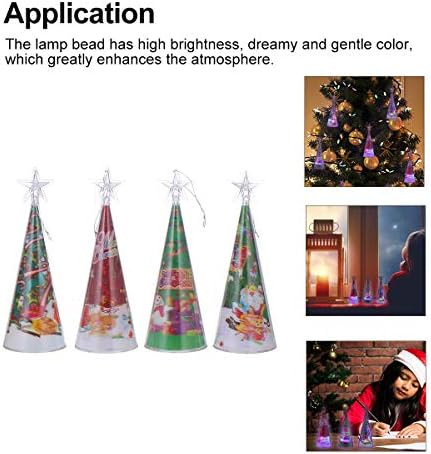 4pcs natal luminoso mini árvores iluminam árvores de natal decorações de natal