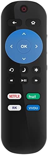 Substituição IR Controle remoto Fit para Onn Roku TV 4K UHD LCD SMART HDTV COM NETFLX HLU VDU Botão da chave do aplicativo 100012589 100005844 100012585 3226000858 100012584 100012586 100012587