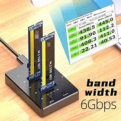 Sdfgh tipo C para USB 3.0 M.2 SATA NGFF SSD Disco de disco rígido Docking Station Dual Bay Offline Adaptador de clone offline