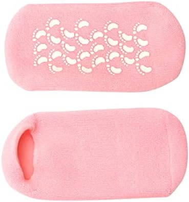 DOITOOL 2 pares meias com manga de calcanhar de calcapa de pele Rachada Protetor de mulheres ásperas para cutículas Cuidado Óleos
