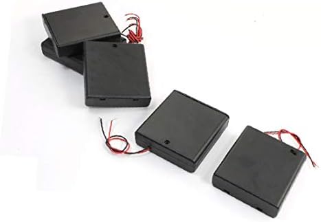X-Dree 5pcs Dica plana 1.5V Caixa de caixa da bateria para 4 x baterias AA (5pcs caja de soporte de Batería de Punta Plana 1.5V para 4 pilas aa