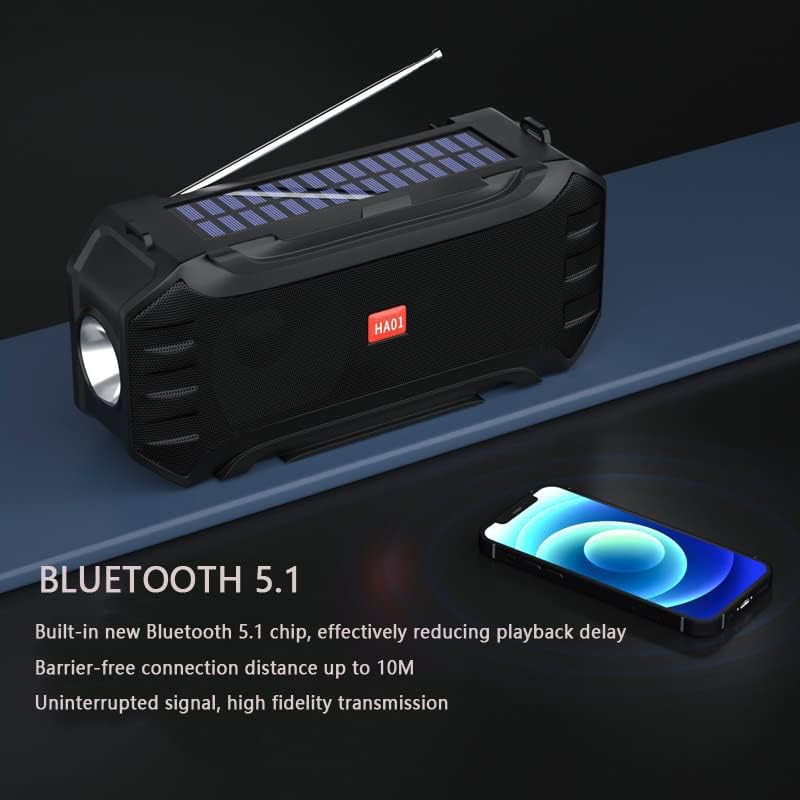 Tedatata Solar Charging Speaker Outdoor de alto volume Bluetooth Multifuncional Radio Radio Square Dance Audio Wireless