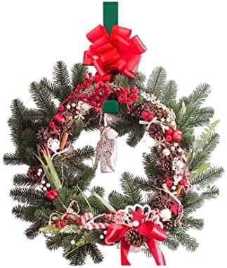 Christing Wreath Over the Door Hook Hanger Conjunto de 2 - Verde