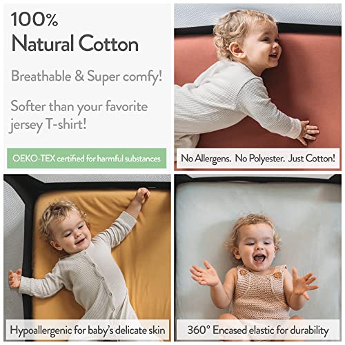 Bassinet folhas ajustadas 33x20 para o bebê ao lado do Bassinet Dreamer e Sleeper de cabeceira - Snuggly Soft Jersey Cotton