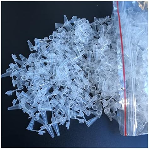 Kihene 1000pcs/lote 0,1 ml Tubo centrífugo de centrífugo de plástico transparente com tampa de glândula em laboratório