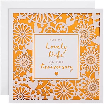 Cartão de aniversário da Hallmark para marido - design intrincado a laser com fundo de papel alumínio, 25554799, multicolorido