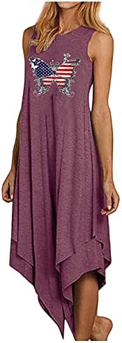 Mulheres gradiente de vestido de tanque cor midi vestidos longos, sem mangas o pescoço de baixo bainha de camisa fluida casual