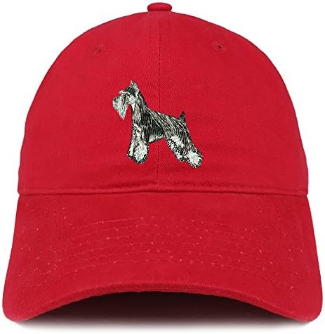 Trendy Apparel Shop Miniatura Schnauzer Dog Bordado de algodão macio Capéu de pai