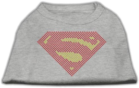 Super! Camisa de cachorro strass xs cinza