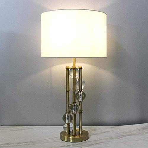 Luminárias de mesa gmlsd, lâmpada de mesa, lâmpada de mesa de metal quarto quarto de cristal lâmpada home decoração luminária