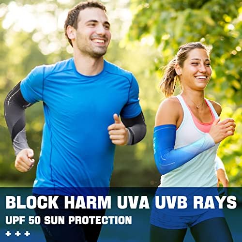 Mangas de 4 pares para cobrir os braços para homens mangas de braço para homens mangas de braço de proteção solar UV