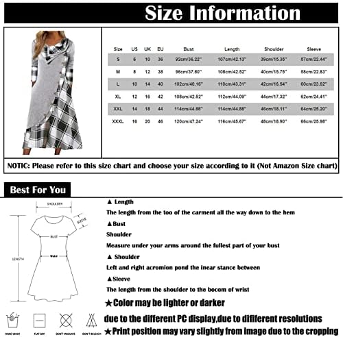 Vestidos formais do Nokmopo Plus Size para mulheres manta de costura manta de moda Bolsões vestidos de manga comprida