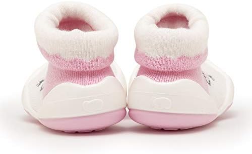 Komuello Girls Baby e Sapatos de caminhada de criança, sapatos respiráveis, laváveis, sem escorregamento e deslizamento