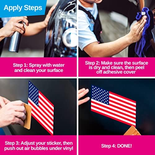 2 pacote: grande bandeira americana para frente e adesivos reversos