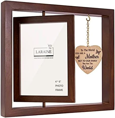 Laraine Home Picture Photo Frame 4x6 Girando design flutuante de madeira para mães presentes para mamãe avó tia aniversário