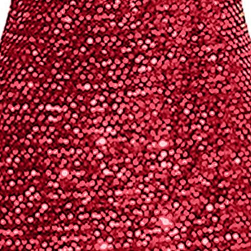 Vestidos de cocktail de fenda de lantejoulas V para mulheres vestido de festa longa 2023 Vestido de baile de formatura sem mangas