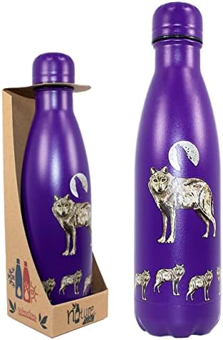 Naturevac - Lobo da Deluxebase. BPA isolada BPA Free Reusable Travel Vacuum Bottle Flask para água quente e fria, café, chá