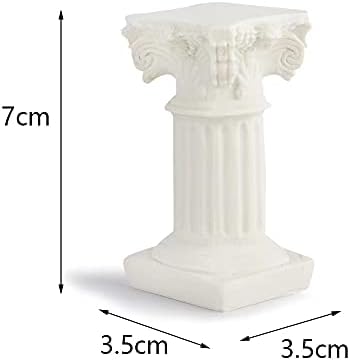 Gisela D Pilares romanos brancos colunas gregas Mini decorações de resina para decoração de casa estátua estátua em estilo moderno de estilo moderno decoração de decoração de decoração para casa jardim