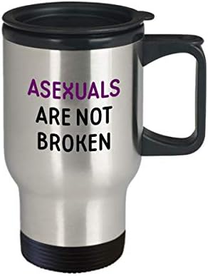 Caneca de viagem assexuada - presente de orgulho assexuado - presente de assexualidade engraçado - assexuais não são quebrados