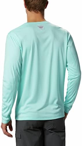 Columbia Men's Pfg Zero Regras de Manga Longa, Corrente do Golfo, X-Small