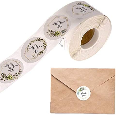 LIANGLIN WU Rótulos Sela vegetação Agradecemos adesivos para scrapbooking de Natal Rótulos de vedação de vedação Ideary para artesãos, 500 pcs/roll, 4 estilos