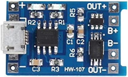 Placa de circuito Xuxuwa 3.7-4.2V Placa do módulo de carregador, o terminal de entrada tem uma base feminina micro USB