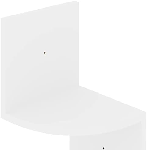 prateleira de canto de parede vidaxl de alto brilho branco 7,5 x7.5 x48.4 .