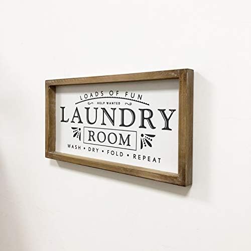 Sinais de lavanderia para decoração de casa, cargas de lavanderia divertida, sinal de madeira