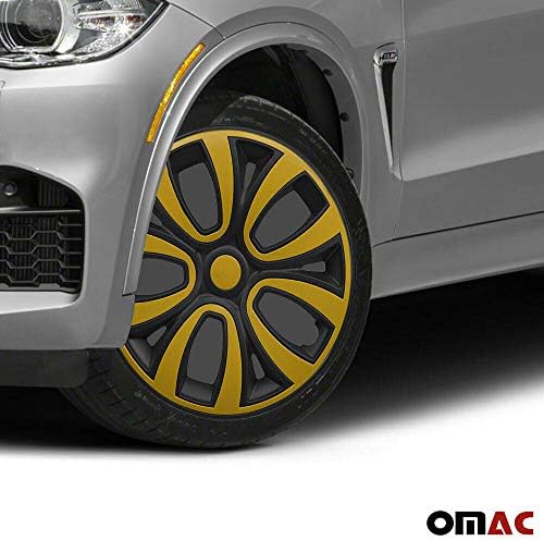 Capas de tampa da borda da roda OMAC | Acessórios para carros Caps de cubo de estilo OEM de 14 polegadas 4 PCs Conjunto
