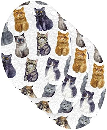 Alaza fofa gatinho de gato estampas de animais naturais esponjas de cozinha esponjas para louça para lavar o banheiro e a limpeza doméstica, sem arranha