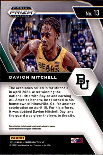 DAVION MITCHELL RC 2021-22 PICLES PRIZM DRAFT #13 ROOKIE NM+ -MT+ NBA BASQUETEBLEBLE
