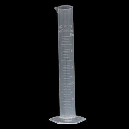 Aicosineg 1,69 oz de cilindro graduado em cilindro graduado com bico de vazamento para copos de tubo de teste de laboratório