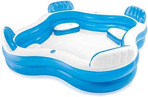 Htllt pools nadando na família do encosto da família de assentos de barro, altura inflável de bebê o suficiente para ser fácil de operar
